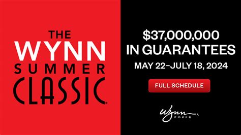 wynn poker classic|Wynn Summer Classic 2024 Tournament Schedule and Information.